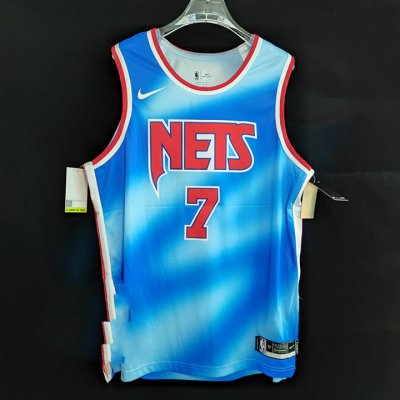 Brooklyn Nets 7 Durant 2020-21 retro jersey blue player version